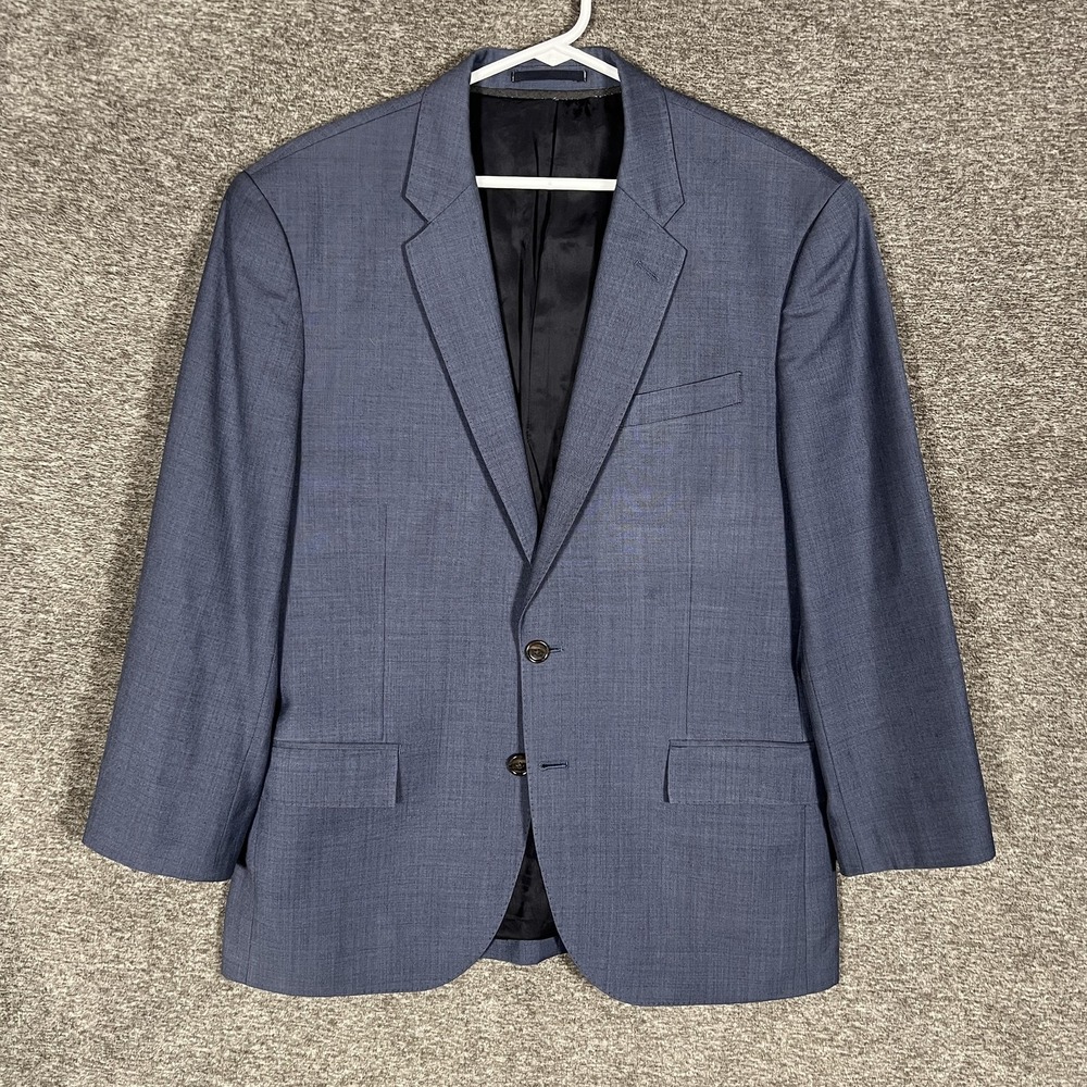 J.Crew Ludlow Suit Jacket Mens 42S Blue Wool Slim Tollegno 1900 Two Button